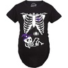 Crazy Dog T-Shirts Maternity Skeleton Baby Halloween Pregnancy Announcement T Shirt(Witch)