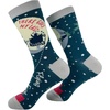 Crazy Dog T-Shirts Men’s There Goes My Last Flying F*ck Santa Socks Funny Sarcastic Xmas Graphic Novelty Footwear for Men Funny Gift for Casual Wear