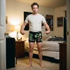 Crazy Dog T-Shirts Mens Zombies Eat Brains Don’t Worry You’re Safe Boxer Briefs Funny Underwear for Guys(Black)
