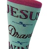 Crazy Dog T-Shirts Womens Jesus Drank Wine Socks Funny Drinking Footwear Funny Gift for Casual Wear