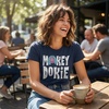 Funny Fraggle Rock T-Shirts for Women – Cute Jim Henson’s Licensed Vintage Ladies Tees(Heather Navy – Mokey Dokie)
