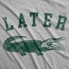 Later Alligator Unisex Hoodie Funny Sarcastic Gator Joke Graphic Novelty Hooded Sweatshirt(Light Heather Grey – Later Alligator)