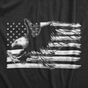 Mens Eagle Over Grunge Flag Funny T Shirts Vintage Cool Novelty Shirts USA T Shirt(Heather Black)