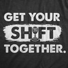 Mens Funny Car T Shirts for Car Guys Mechanic Tees for Auto Shops | Funny T Shirts, Graphic Apparel for Men, Cool Mechanic Short Sleeve, Dad Joke, soft cotton blend, Novelty Tees for Guys(Heather Black – Shift Together)