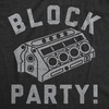 Mens Funny Car T Shirts for Car Guys Mechanic Tees for Auto Shops | Funny T Shirts, Graphic Apparel for Men, Cool Mechanic Short Sleeve, Dad Joke, soft cotton blend, Novelty Tees for Guys(Heather Black – Block Party Engine)