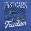 Mens Funny Car T Shirts for Car Guys Mechanic Tees for Auto Shops | Funny T Shirts, Graphic Apparel for Men, Cool Mechanic Short Sleeve, Dad Joke, soft cotton blend, Novelty Tees for Guys(Heather Royal – Fast Cars Freedom)