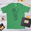 Mens Leprechaun Middle Finger Offensive Saint Patricks Day T-Shirt Crazy Design(Heather Green)