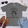 Mens Looks Like The Colonies are Quite Rowdy Today T Shirt Funny USA Queen Protest Tee(Dark Heather Grey)
