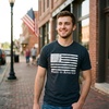 Mens Made in America T Shirt Funny Patriot Flag US Pride Party Graphic Tee | Funny T Shirts, Patriotic Apparel for Men, Cool Short Sleeve, soft cotton blend, Novelty Tees for Guys(Heather Navy)