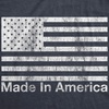 Mens Made in America T Shirt Funny Patriot Flag US Pride Party Graphic Tee | Funny T Shirts, Patriotic Apparel for Men, Cool Short Sleeve, soft cotton blend, Novelty Tees for Guys(Heather Navy)