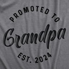 Mens Shirts Promoted to Papa Grandpa or Uncle 2026 Funny Fathers Day Tees | Funny T Shirts, Dad Joke Apparel for Men, Cool Uncle Short Sleeve, Soft Cotton Blend, Novelty Tees for Guys(Grandpa – 2024)