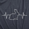 Womens Easter Bunny T Shirts Funny Easter Shirts for Women Cute Bunny Tees | Funny T Shirts, Easter Tops for Women, Cool Top, Soft Cotton Blend, Women’s Novelty Tees(Heather Navy – Rabbit Heartbeat)