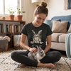 Womens Easter Bunny T Shirts Funny Easter Shirts for Women Cute Bunny Tees | Funny T Shirts, Easter Tops for Women, Cool Top, Soft Cotton Blend, Women’s Novelty Tees(Heather Black – Bad Hare Day)