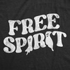 Womens Free Spirit T Shirt Funny Halloween Party Ghost Graphic Novelty Tee for Ladies(Heather Black)