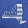 Womens Funny T Shirts American Flag New York State Awesome Fourth of July Tee for Ladies(Heather Royal – American Flag New York)