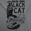 Womens Funny T Shirts Black Cat Apothecary Sarcastic Halloween Kitten Graphic Tee for Ladies
