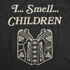Womens I Smell Children T Shirt Funny Magic Halloween Spooky Graphic Novelty Tee(Heather Black)