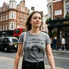 Womens Looks Like The Colonies are Quite Rowdy Today T Shirt Funny USA Queen Protest Tee(Dark Heather Grey)