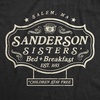 Womens Witch Sisters Bed and Breakfast T Shirt Funny Halloween Movie Graphic Tee(Heather Black)