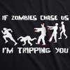 Youth If Zombies Chase Us I’m Tripping You Funny Halloween T Shirt for Kids(Black)