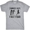 Crazy Dog Mens Sarcastic Humor T Shirts Funny Graphic Novelty Tees for Guys | Funny T Shirts, Sarcastic Apparel for Men, Cool Short Sleeve, soft cotton blend, Novelty Tees for Guys(Light Heather Grey – Fast Food)