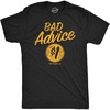 Crazy Dog Mens Sarcastic Humor T Shirts Funny Graphic Novelty Tees for Guys | Funny T Shirts, Sarcastic Apparel for Men, Cool Short Sleeve, soft cotton blend, Novelty Tees for Guys(Heather Black – Bad Advice)