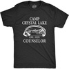 Crazy Dog Mens T Shirt Camp Crystal Lake 1980 Vintage Camping Movie Tee | Funny T Shirts, Halloween Apparel for Men, Cool Movie Short Sleeve, Camping, Soft Cotton Blend, Novelty Tees for Guys(Black)