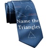 Crazy Dog T-Shirts Funny Math Tie for Men – Name the Triangles Necktie – Humorous Novelty Gift Idea for Science Physics Teachers Engineer – Classroom Office Menswear Outfit Accessory