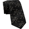 Crazy Dog T-Shirts Funny Science Tie for Men – Caffeine Molecule Necktie – Nerdy Chemistry Gift for Teachers Scientists Engineers Coffee Lovers Baristas for Office and Classroom Wear