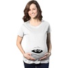 Crazy Dog T-Shirts Maternity Skeleton Baby Halloween Pregnancy Announcement T Shirt(Mummy)