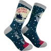 Crazy Dog T-Shirts Men’s There Goes My Last Flying F*ck Santa Socks Funny Sarcastic Xmas Graphic Novelty Footwear for Men Funny Gift for Casual Wear