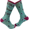 Crazy Dog T-Shirts Womens Jesus Drank Wine Socks Funny Drinking Footwear Funny Gift for Casual Wear