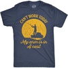Funny T Shirt I Can’t Work Today My Arm is in A Cast Fishing Tee | Funny T Shirts, Dad Joke Apparel for Men, Cool Fishing Short Sleeve, Soft Cotton Blend, Novelty Tees for Guys(Heather Navy)