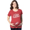 Maternity Baby You’re A Firework T Shirt Funny Celebration Tee | Funny Graphic Pregnancy Tee, Patriotic Maternity Wear, Cool Short Sleeve, Ruched, stretchy, soft, Maternity Shirts(Heather Red)