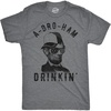 Mens A-Bro-Ham Drinkin T Shirt Funny 4th of July Abe Lincoln Tee for Guys | Funny T Shirts, Patriotic Apparel for Men, Cool Short Sleeve, soft cotton blend, Novelty Tees for Guys, Grey(Dark Heather Grey)