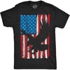 Mens Eagle in Flag Awesome T Shirt Fourth of July Graphic Tee for Men | Funny T Shirts, Patriotic Apparel for Men, Cool Short Sleeve, soft cotton blend, Novelty Tees for Guys(Heather Black – Eagle in Flag)