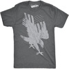 Mens Flag Into Eagle Funny T Shirts American Flag Tees Novelty Pride Vintage USA T Shirt(Dark Heather Grey)