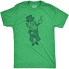 Mens Leprechaun Middle Finger Offensive Saint Patricks Day T-Shirt Crazy Design(Heather Green)