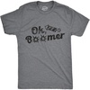 Mens Ok Boomer Fireworks T Shirt Funny 4th of July Graphic Novelty Tee | Funny T Shirts, Patriotic Apparel for Men, Cool Short Sleeve, soft cotton blend, Novelty Tees for Guys(Dark Heather Grey)