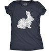 Womens Easter Bunny T Shirts Funny Easter Shirts for Women Cute Bunny Tees | Funny T Shirts, Easter Tops for Women, Cool Top, Soft Cotton Blend, Women’s Novelty Tees(Heather Navy – Big Bunny)