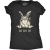 Womens Easter Bunny T Shirts Funny Easter Shirts for Women Cute Bunny Tees | Funny T Shirts, Easter Tops for Women, Cool Top, Soft Cotton Blend, Women’s Novelty Tees(Heather Black – Bad Hare Day)