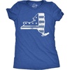 Womens Funny T Shirts American Flag New York State Awesome Fourth of July Tee for Ladies(Heather Royal – American Flag New York)