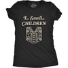 Womens I Smell Children T Shirt Funny Magic Halloween Spooky Graphic Novelty Tee(Heather Black)
