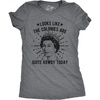 Womens Looks Like The Colonies are Quite Rowdy Today T Shirt Funny USA Queen Protest Tee(Dark Heather Grey)