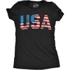 Womens Vintage USA T Shirt Awesome Fourth of July Graphic Tee for Ladies | Funny T Shirts, Patriotic Tops for Women, Cool Top, soft cotton blend, Women’s Novelty Tees(Heather Black – Vintage Usa)