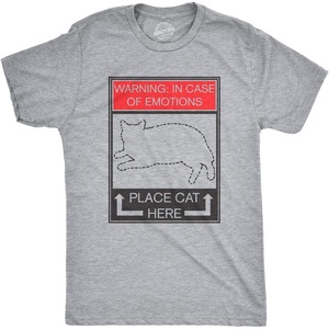 Crazy Dog Mens Sarcastic Humor T Shirts Funny Graphic Novelty Tees for Guys | Funny T Shirts, Sarcastic Apparel for Men, Cool Short Sleeve, soft cotton blend, Novelty Tees for Guys(Light Heather Grey – Emotions)