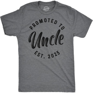 Mens Shirts Promoted to Papa Grandpa or Uncle 2026 Funny Fathers Day Tees | Funny T Shirts, Dad Joke Apparel for Men, Cool Uncle Short Sleeve, Soft Cotton Blend, Novelty Tees for Guys(Uncle – 2025)