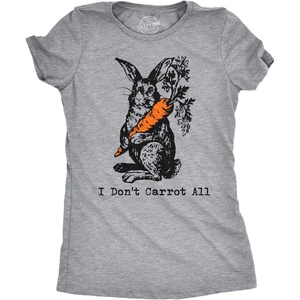 Womens Easter Bunny T Shirts Funny Easter Shirts for Women Cute Bunny Tees | Funny T Shirts, Easter Tops for Women, Cool Top, Soft Cotton Blend, Women’s Novelty Tees(Light Heather Grey – Dont Carrot)