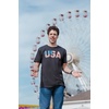 Mens Vintage USA T Shirt Awesome Fourth of July Graphic Tee for Men | Funny T Shirts, Patriotic Apparel for Men, Cool Short Sleeve, Soft Cotton Blend, Novelty Tees for Guys(Heather Black – Vintage Usa)