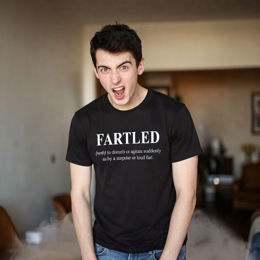 image:imageMens Sarcastic Humor T Shirts Funny Graphic Novelty Tees for GuysHeather Black Fartled